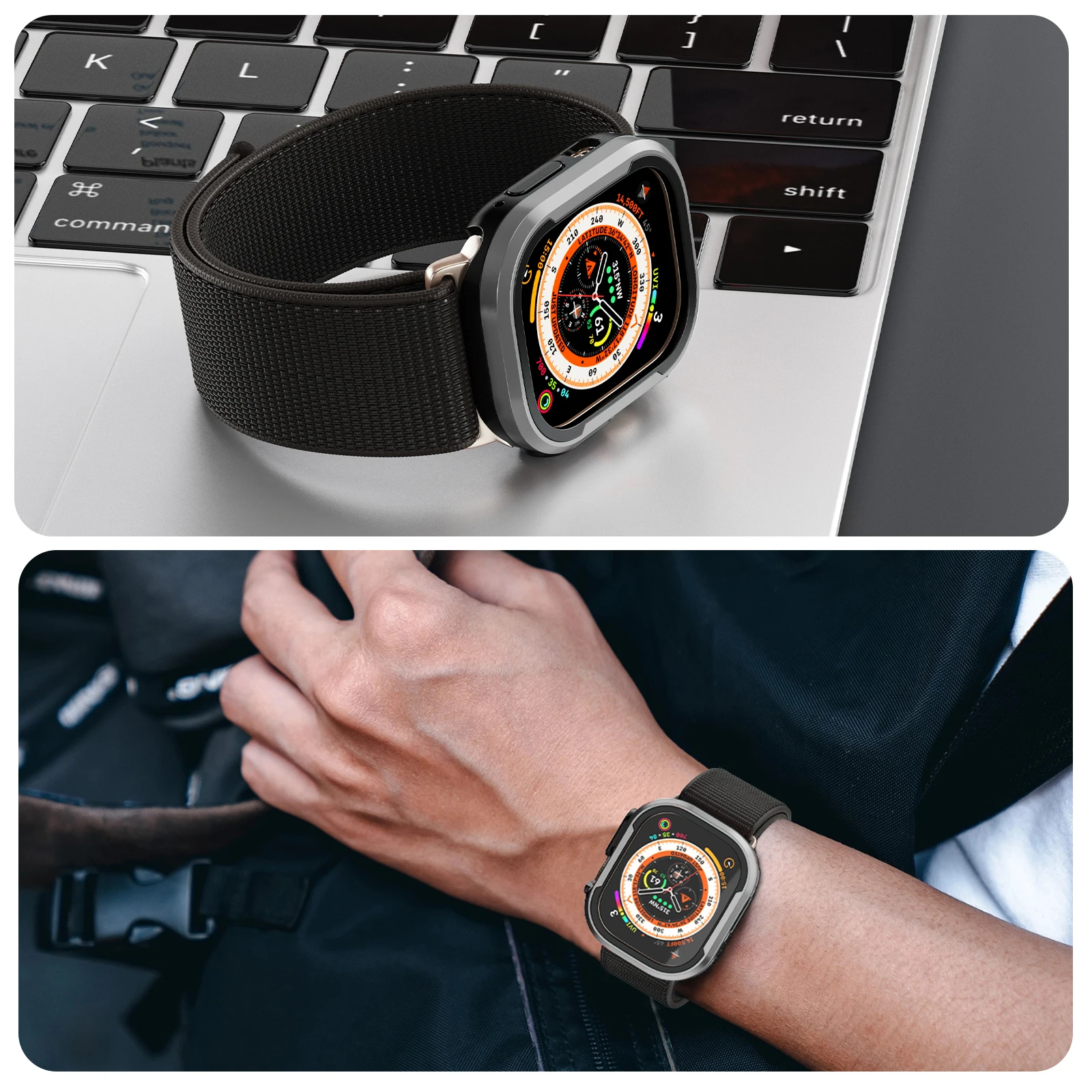 ˷̴ ձ ̽  ġ Ʈ 49mm ø 8 7 6 5 4 TPU  + ݼ , iWatch 45mm 41mm 44mm 40mm Ŀ