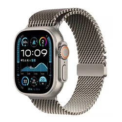 Sleek Milanese Titanium Metal Watch Band - Premium Business Edition for 42 44 45 46 49mm (Titanium)