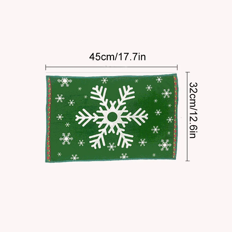 1PC 45*32CM Christmas Towel Soft Cotton Towels Merry Christmas Santa Claus Hand Towels Festive Atmosphere Bathroom Gifts 3