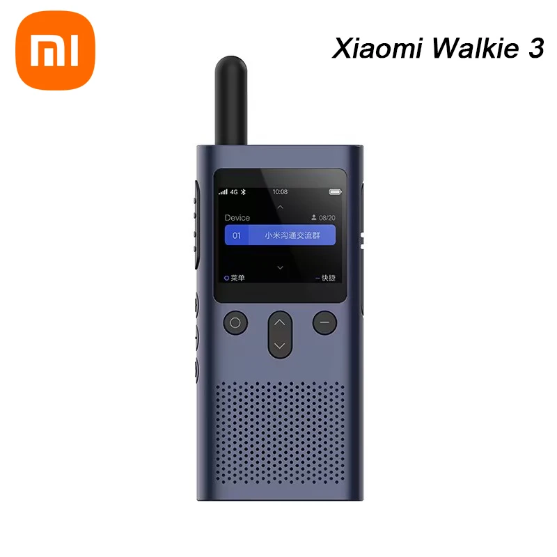 

Original Xiaomi Mijia Smart Walkie 3 smart Talkie With FM Radio Speaker Standby Smart Phone APP Location Share Fast Team Talk