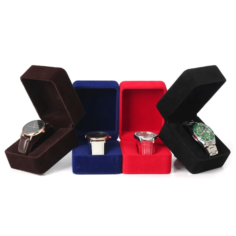 Watch Storage Box Fashion Velvet Round Corner Smartwatch Clock Jewelry Accessories Business Packaging