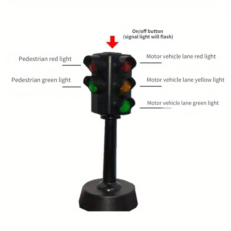 Mini Verkehrs zeichen Straßen laterne Block mit Ton geführt, Kinder Sicherheit Bildung Kinder Puzzle Ampel Spielzeug, Kinder Geschenk