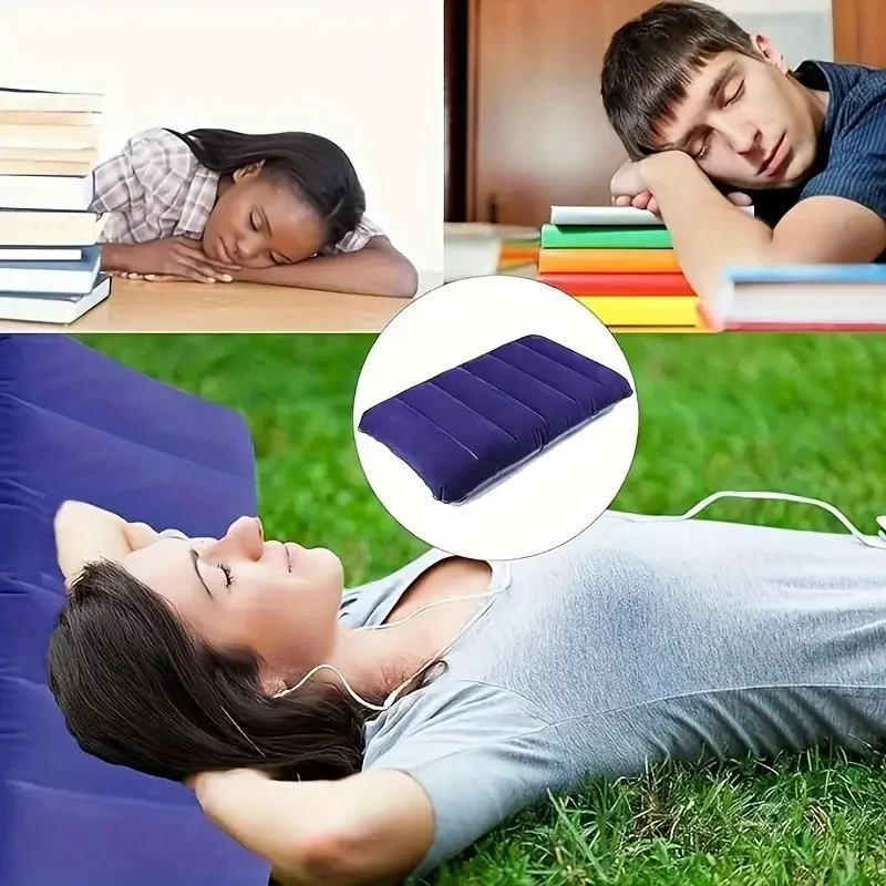 47x30cm Air Cushion Pillows Outdoor Camping Sleep Travel