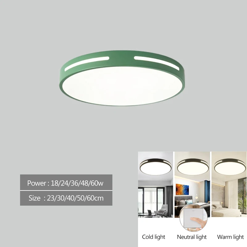 Modern Ultra-thin LED Ceiling Lights for Living Room Bedroom Led Lamp Round Remote Dimmable Macaron Colors Lighting recessed ceiling Ceiling Lights