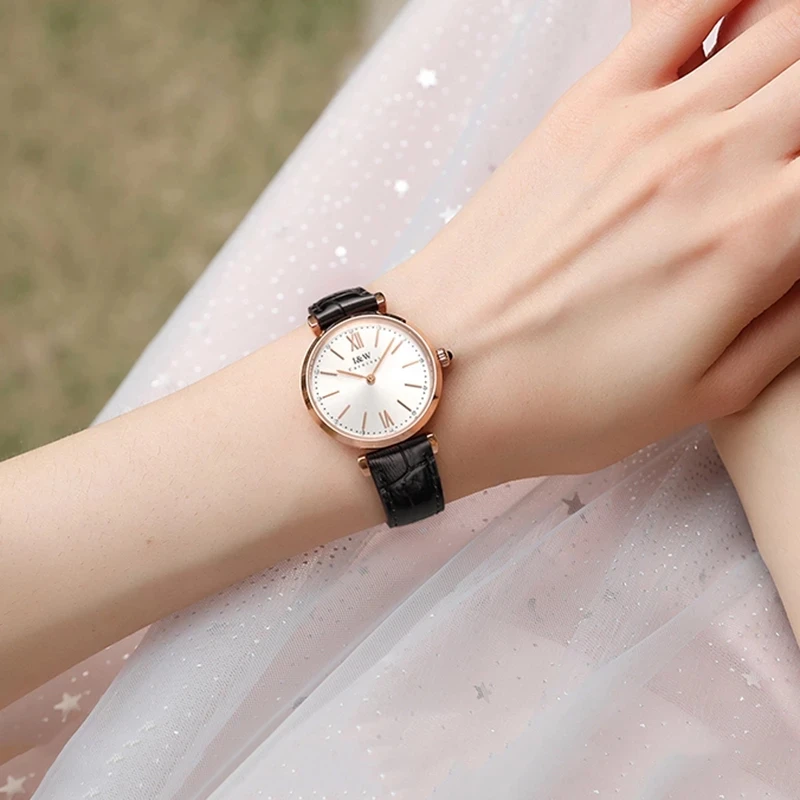 CARNIVAL Brand Diamond Watch Ladies Simple Design Leather Casual Girls Quartz Wristwatches Fashion Clock for Women Reloj Mujer