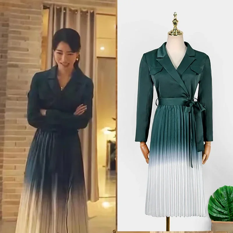 kpop-korean-drama-spring-summer-party-temperament-dresses-women-2024-streetwear-fashion-lapel-loose-pleated-big-hem-long-dress