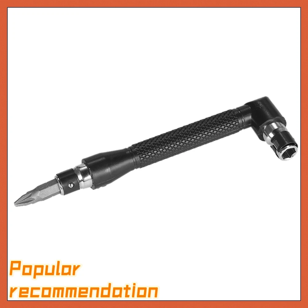 

1pcs L-shaped Angle Head Socket Wrench 1/4 Inch Screwdriver Bits Holder Double-head Screwdriver Manual Screw Driver