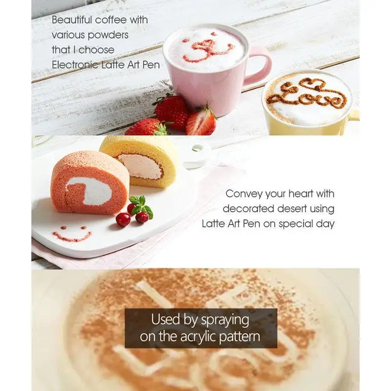 Electric Latte Art Pen for Coffee Cake Spice Pen Cake Decoration