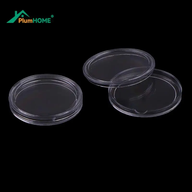 

Dia 25mm 32mm 35mm 10PCS/lot Transparent Small Round Coin Holder Box For Coin Collection Plastic Clear Coin Capsules Box