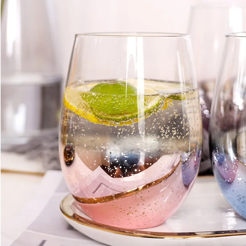 Star Sky Crystal Glass Cup, , Good Thing Recommended, Egg Shape, Coffee, Juice, Beer Cup, Valentine's Day Gift