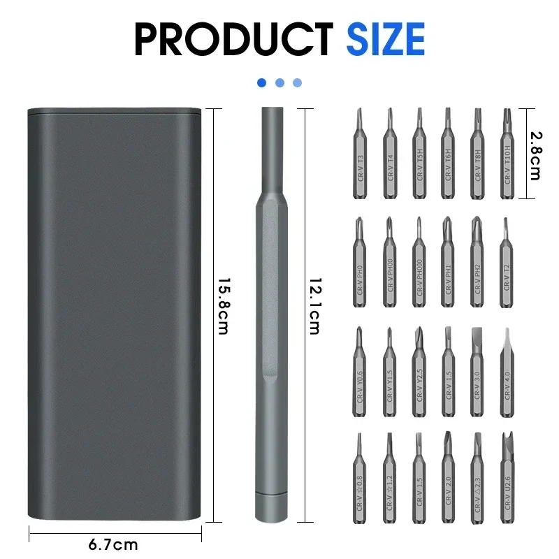 Enhanced Magnetic Precision Screwdriver Set - 25-in-1 Mini Pocket Repair Kit
