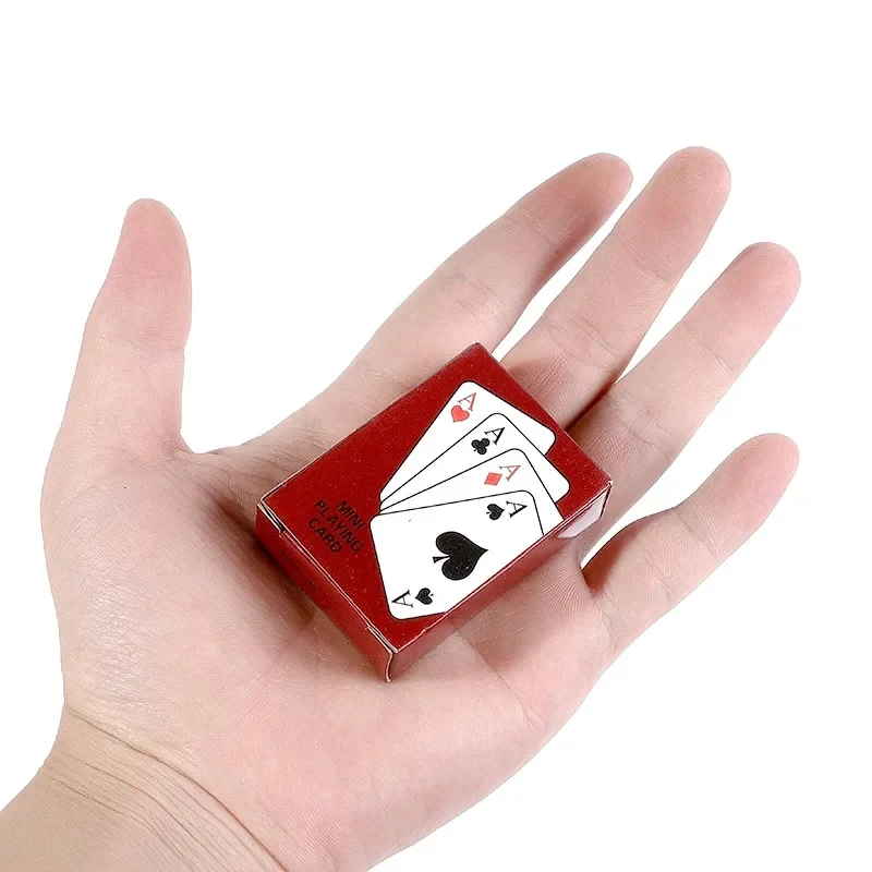 1/2Pcs Portable Mini Playing Cards Poker Small Board Game playing cards plastic playing cards