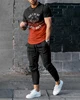 3D Printed Short Sleeve Suit Autumn Men Tracksuit Set Jogger Clothing For Man Casual Tshirts+Trousers 2 Piece Outfits Streetwear 5