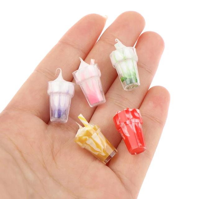 5Pcs 1/12 Dollhouse Miniature Ice Cream Mini Sundae Ice Cream Cup Modle Toys Pretend Food Kitchen Doll House Accessories Decor 3