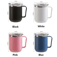 500ML Coffee Insulation Cups Thermal Mug with Handle Portable Stainless Steel Bottle Thermal Milk Mug Double Layer Coffee Cup 6