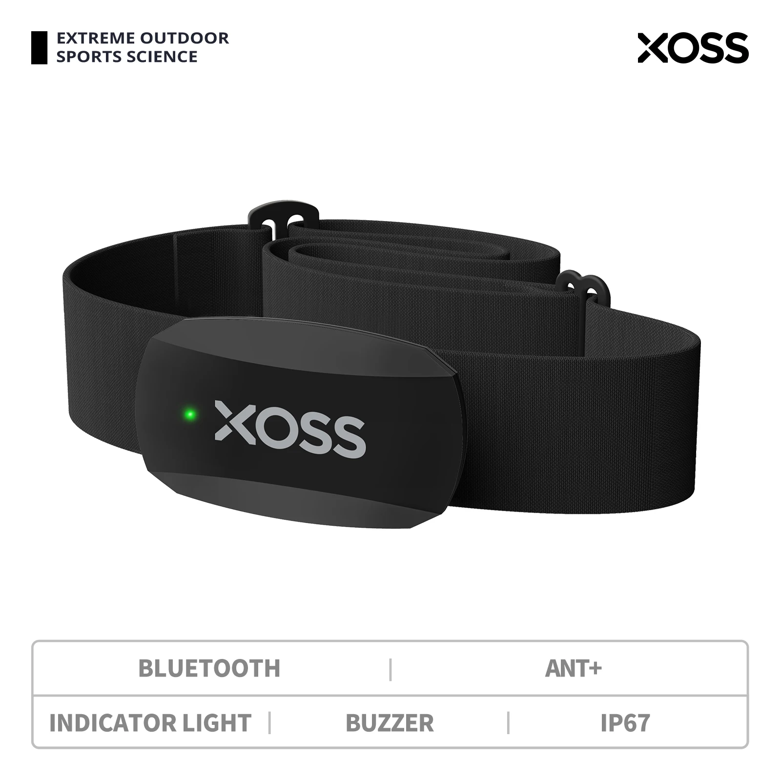 

XOSS X2 Chest Strap Heart Rate Sensor Bike Monitor Bluetooth ANT+ Wireless Health Fitness Smart Bicycle Data Tracker