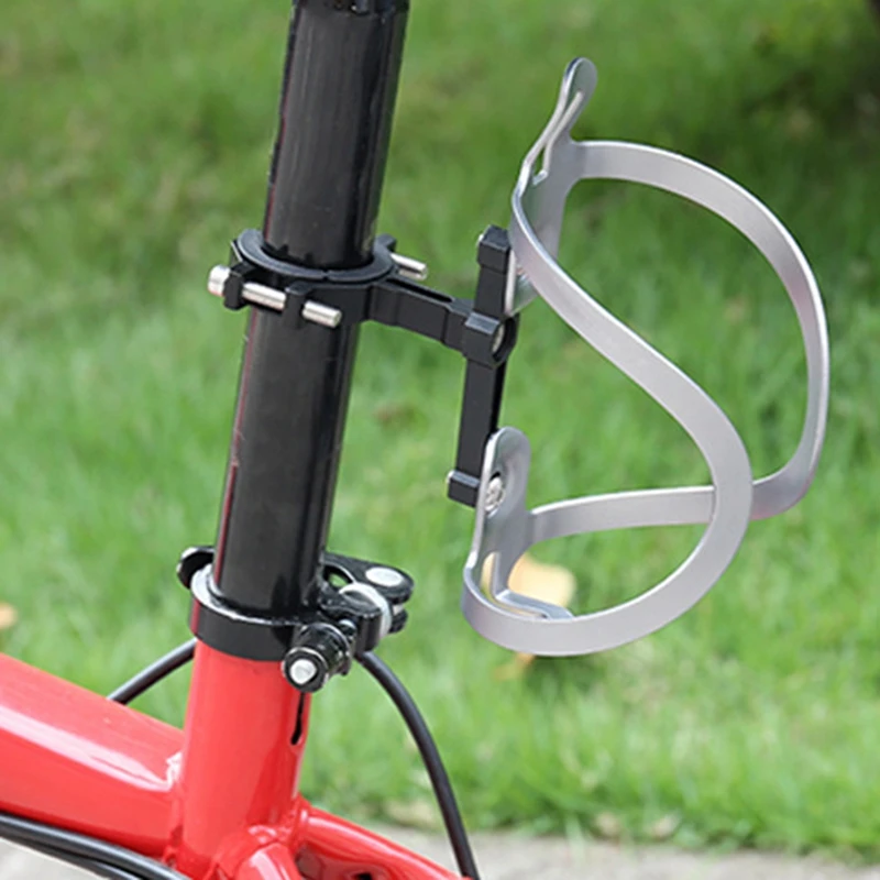 

Bike Water Bottle Holder Adaptor Universal MTB Road Bike Aluminum Alloy Water Bottle Cage Adapter Adjustable Support Accessories