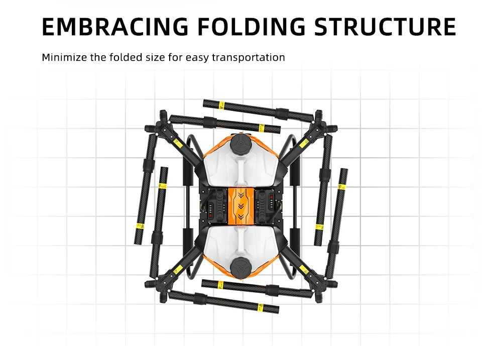 EFT G20 22L Agriculture Drone, EMBRACING FOLDING STRUCTURE Minimize the folded size for easy