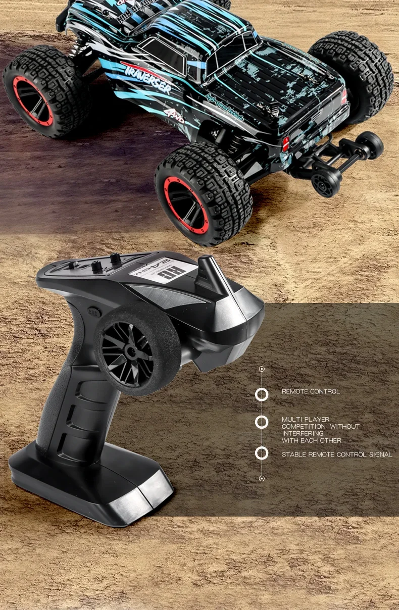 HBX T10 1/14 4WD RC 자동차 - 2.4G, 완전 비례 제어, 35km/h, 14세 이상용