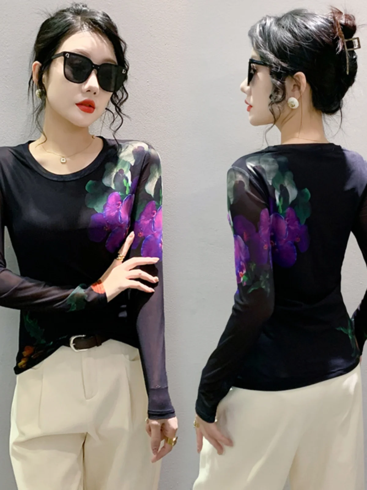 S-4XL Autumn New Slim Fit T-shirt Fashion Printing