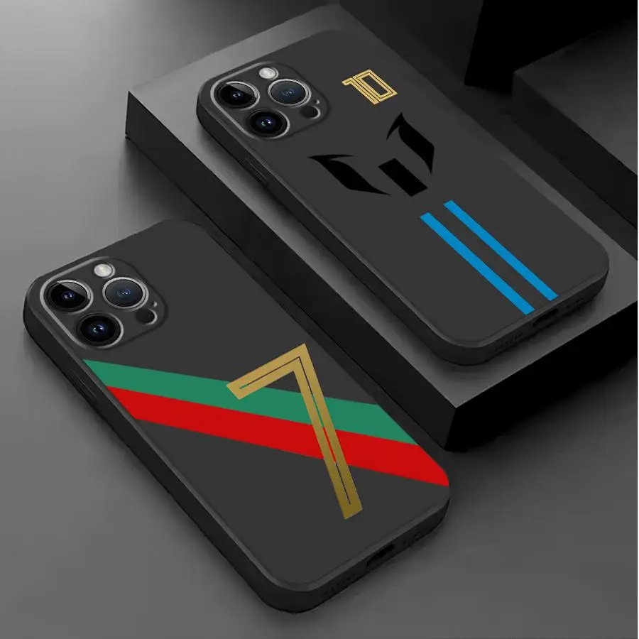 Soft Cover Football Number 7 & 10 Phone Case