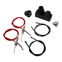 4pcs/1kit Gas Grill Igniter Push Button Control Automatic Switch Ignition AA Battery with Electrode Spark Replace Spirit Ignitor 2