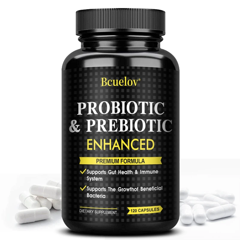 

Daily Probiotic and Prebiotic Supplement - Supports Gut and Digestive Health and Improves Immune Function