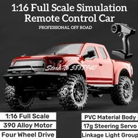 1:16 Independent Suspension Remote Control Car 4WD Professional All Terrain Off Road Rubber Tire Linkage Lighting RC Car Truck 1