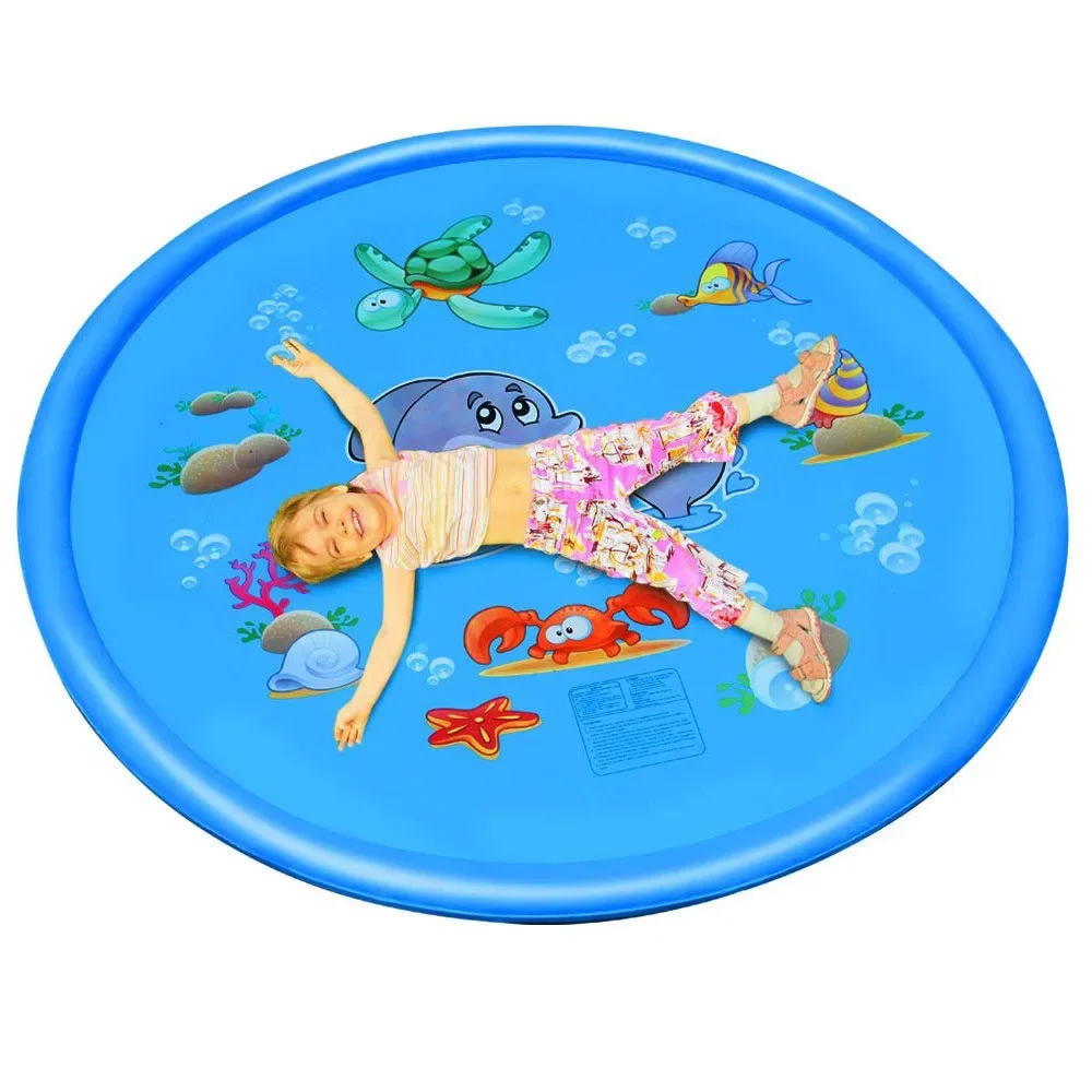 inflatable swimming pool 100/170cm Children Swimming Pool Pet Swimming Pool Outdoor Interactive Fountain Toy