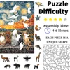 Adults Wooden Animal Puzzle DIY Crafts For Kid Brain Trainer Jigsaw Puzzle Hell Difficulty Family Interactive Game Wooden Puzzle 3