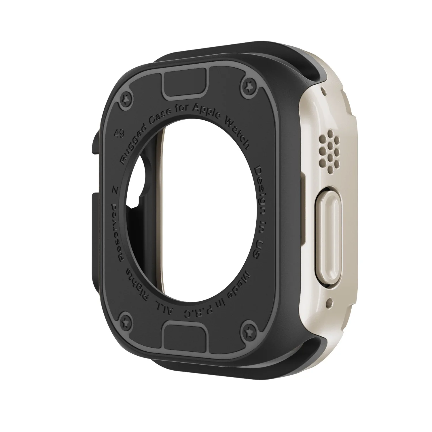 Apple Watch 시리즈 8/7/SE/6/5/4 용 2 in 1 케이스 Ultra 41mm 45mm 40mm 44mm 49mm TPU + PC iwatch 용 충격 방지 보호 범퍼