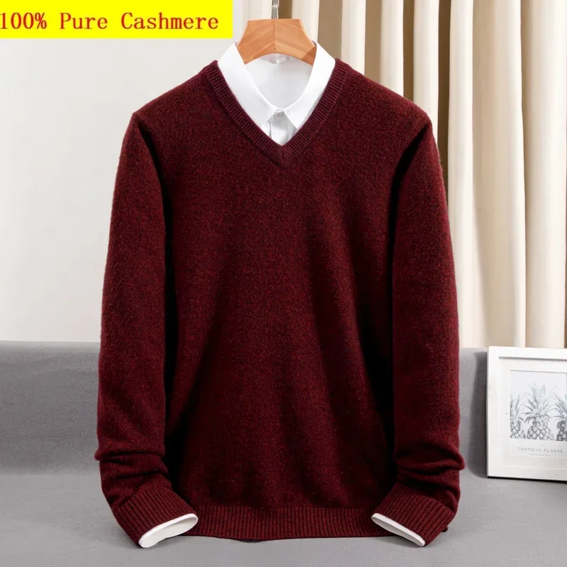 

New Arrival Fashion High Quality Pure Cashmere Men's Loose Knit Thickened Sweater Plus Size S M L XL 2XL 3XL 4XL 5XL 6XL