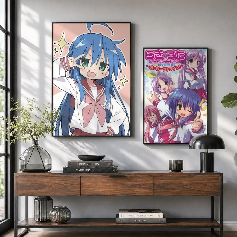 Adorable Anime Girl Self-Adhesive Wall Art Sticker - Waterproof Decor for Coffee House or Dorm Room