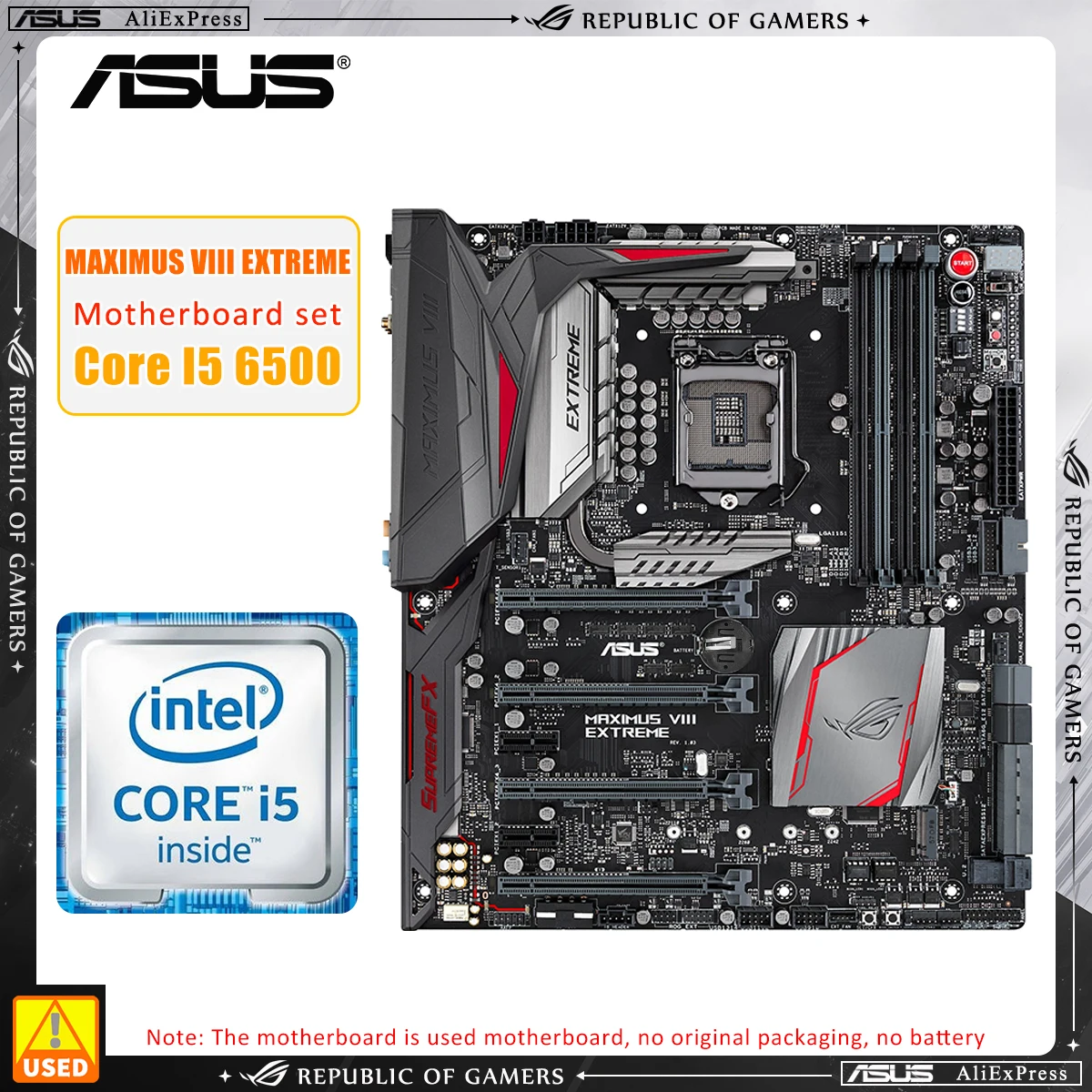 Kit Scheda Madre Asus Maximus Viii Extreme + I5 6500 Rog Adotta Chipset Intel Z170 Supporta Core I7/I5/I3 Lga 1151 Slot 4 X Ddr4