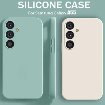 Custodia morbida in silicone liquido per Samsung Galaxy A55 A35 A15 A16 A56 A36 A26 A54 A34 A14 A53 A52s A52 5G A12 A25 Cover per custodie Samsung A55
