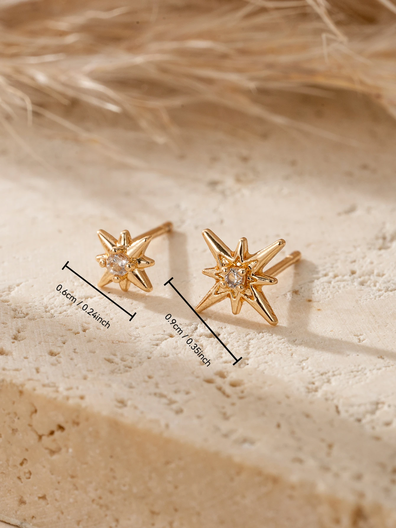 Copper Jewelry Earrings Cz Plated Minimalist
