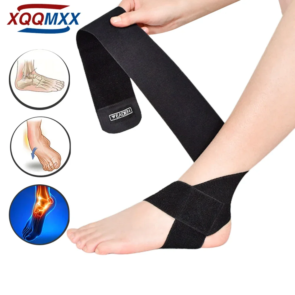 

XQQMXX 1Pcs Ultrathin High-Elastic Ankle Wraps Adjustable Ankle Brace Support for Running, Football, Basketball, Tennis, Sprains