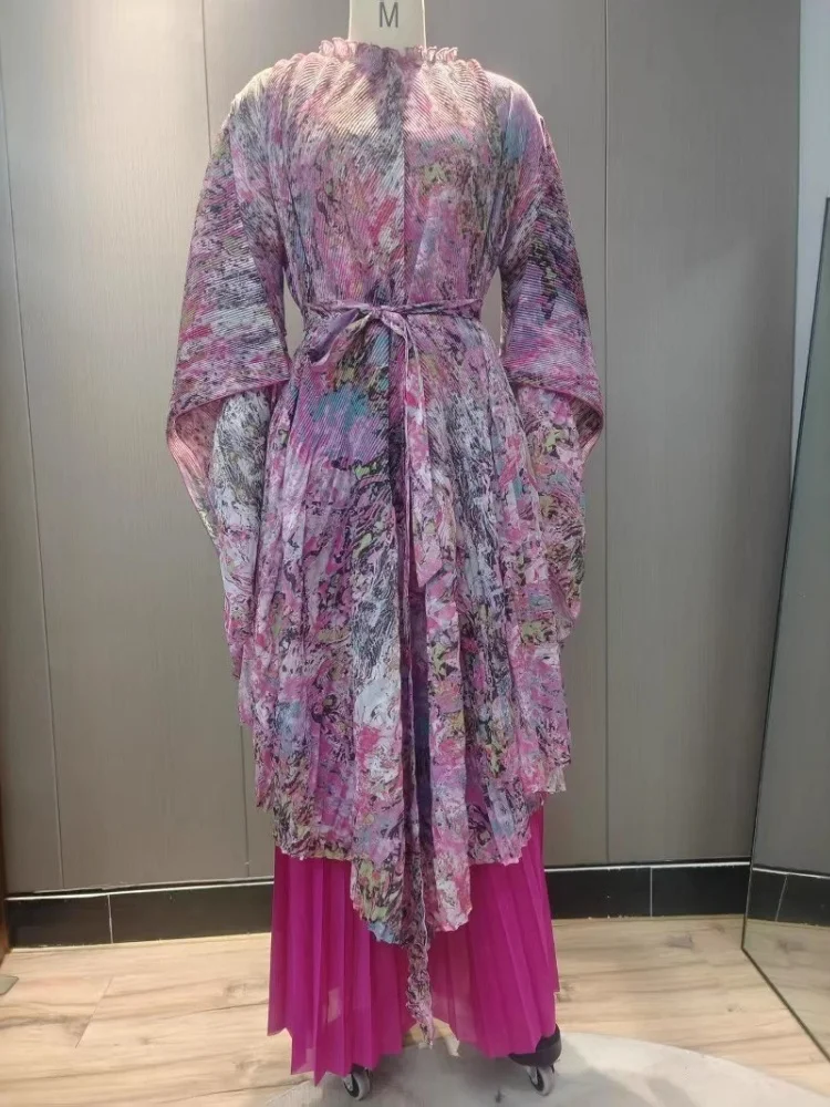 Wmstar Two Pieces Set Women Wholesale 2025 New Fashionable Stylish Design Sense Printed Skirt Irregular European American