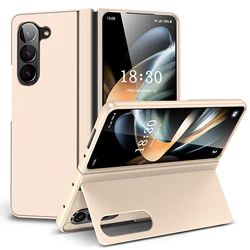 Premium Anti - Fall Full Protection Cover with Bracket for Samsung Z Fold6 (Pink)