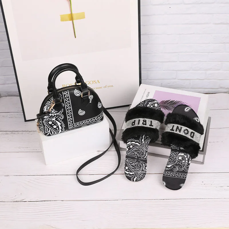 Purses And Handbags Bandana Purse And Sandals Set Shoes And Purse Set Women Hand Bags Luxury Set Ladies Bags