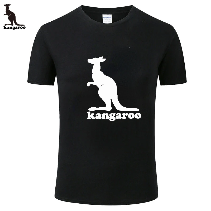 

DAISHU Kangaroo Funny Print T-Shirt Tops 2021 Summer New Men Casual Slim O-Neck Tee Trendy Base Short Sleeve T Shirts Male
