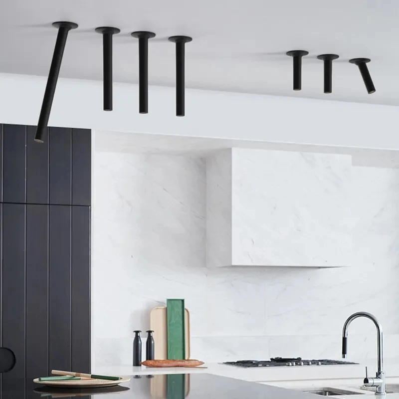 LED Ceiling Light 12w Long Tube Recessed Rotating for Kitchen Bedroom