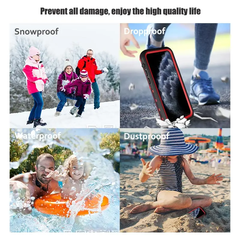 IP68 Waterproof Case for Coque iPhone 13 12 Pro Max on iPhone 11 11Pro X Xs Xr Water Proof Cover Sport 360 Protect iPhone12 Mini iphone 13 pro max case