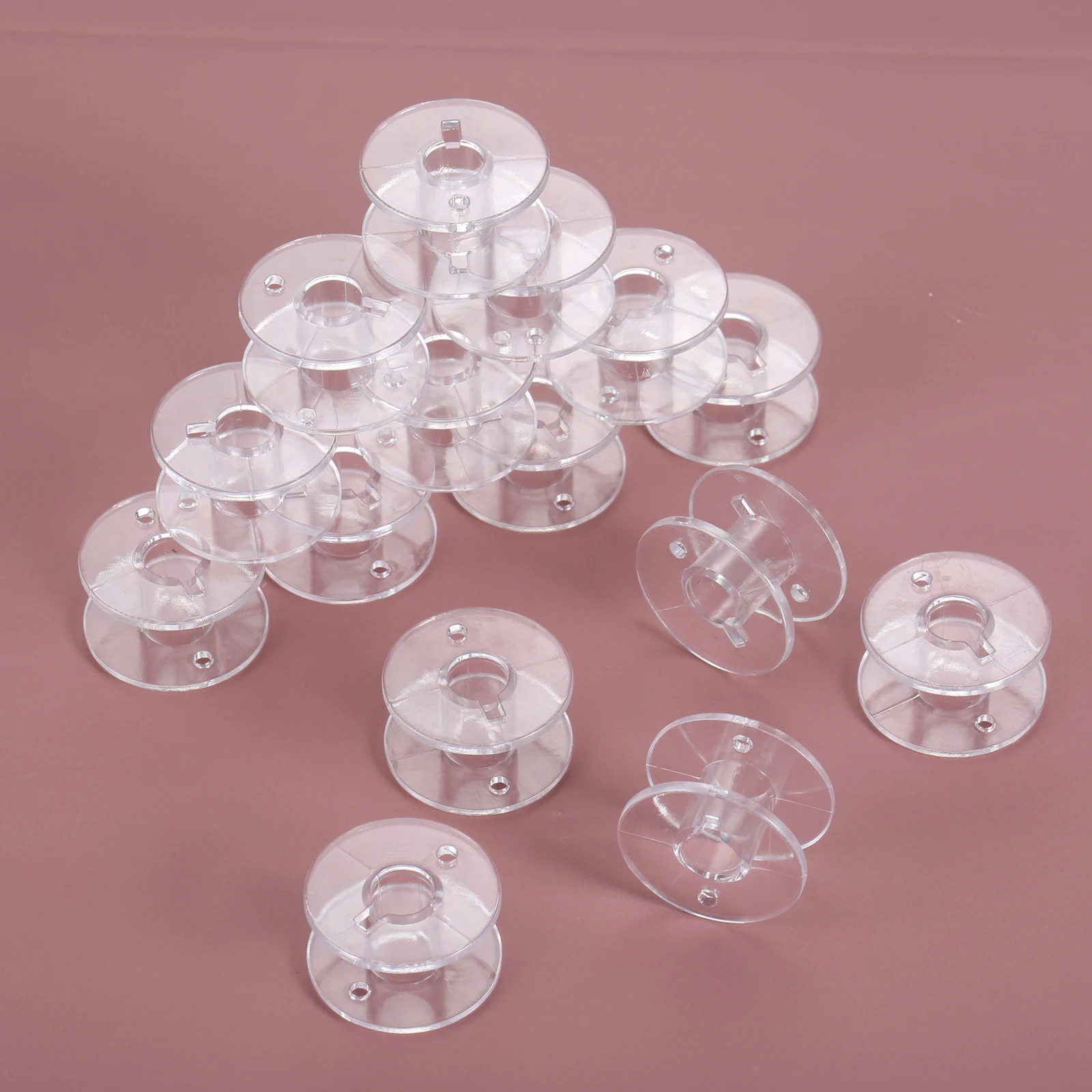 20Pcs-Clear-Transparent-Plastic-Home-Sewing-Machine-Spool-Empty-Threads ...
