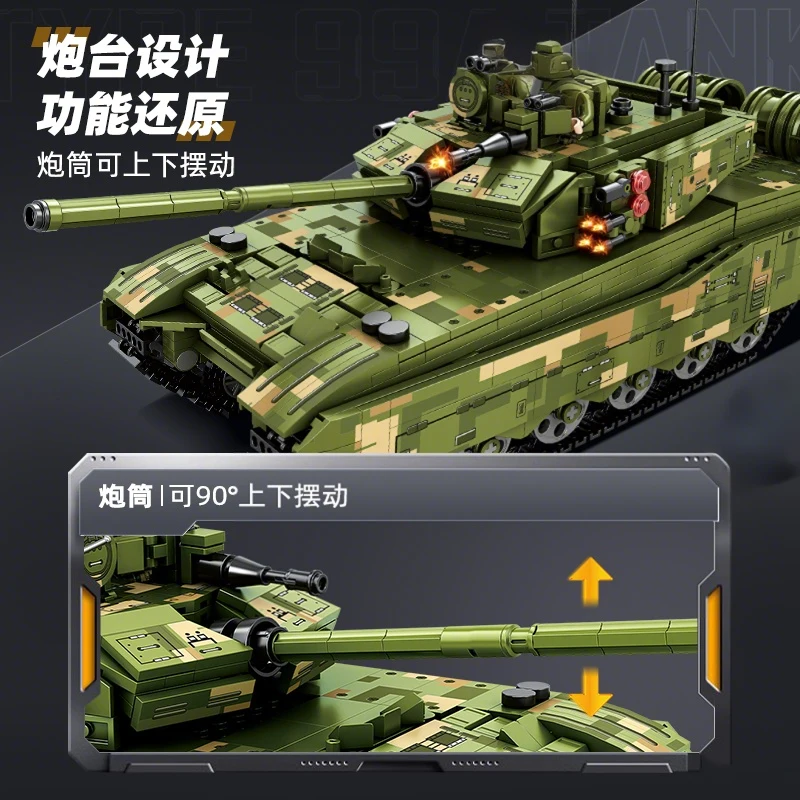 WW2 Military Vehicle Series 99A Tank Building Blocks 8in1 Airplane Truck Model D