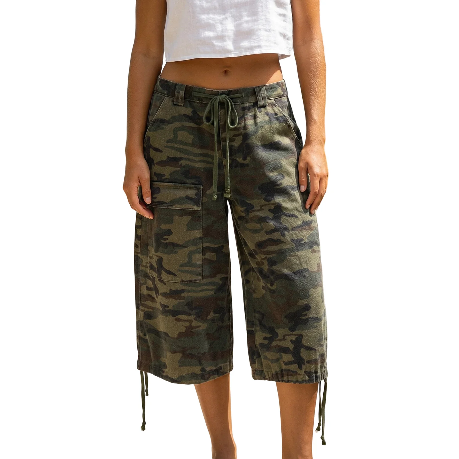 Women summer cargo shorts