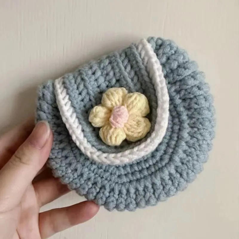 2pcs/Exquisite and cute earphone storage bag, hand woven Bluetooth bag, key bag, princess bag, girl's favorite