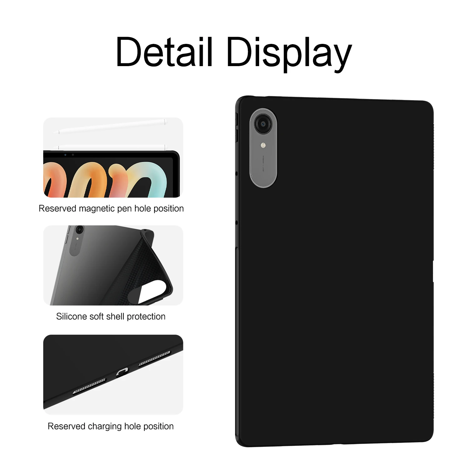 13 Tablet Shockproof Silicone TPU Protective Back Cover Case