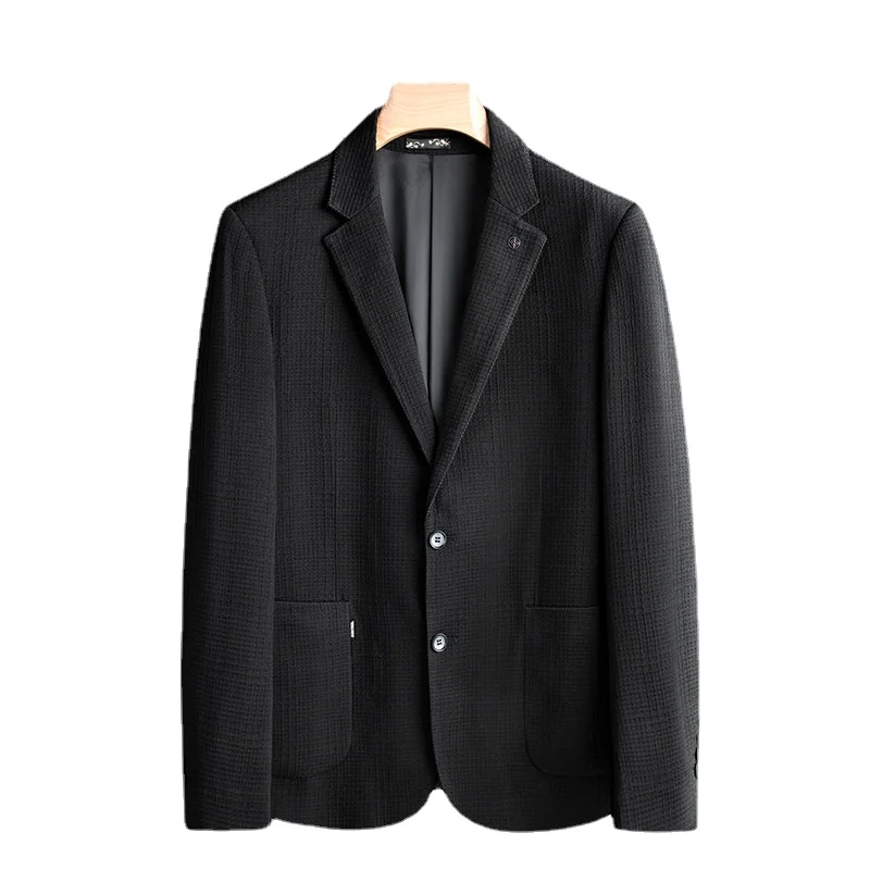 

New Arrival Fashion Suepr Large Men's Business Casual Plaid Suit Coat Autumn and Winter Blazer Plus Size XL2XL3XL4XL5XL6XL7XL