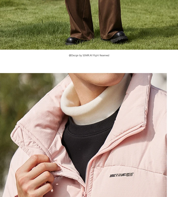 Down Jacket Winter New Three-Proof Top Contrasted Color Versatile Genderless Texture Jacket